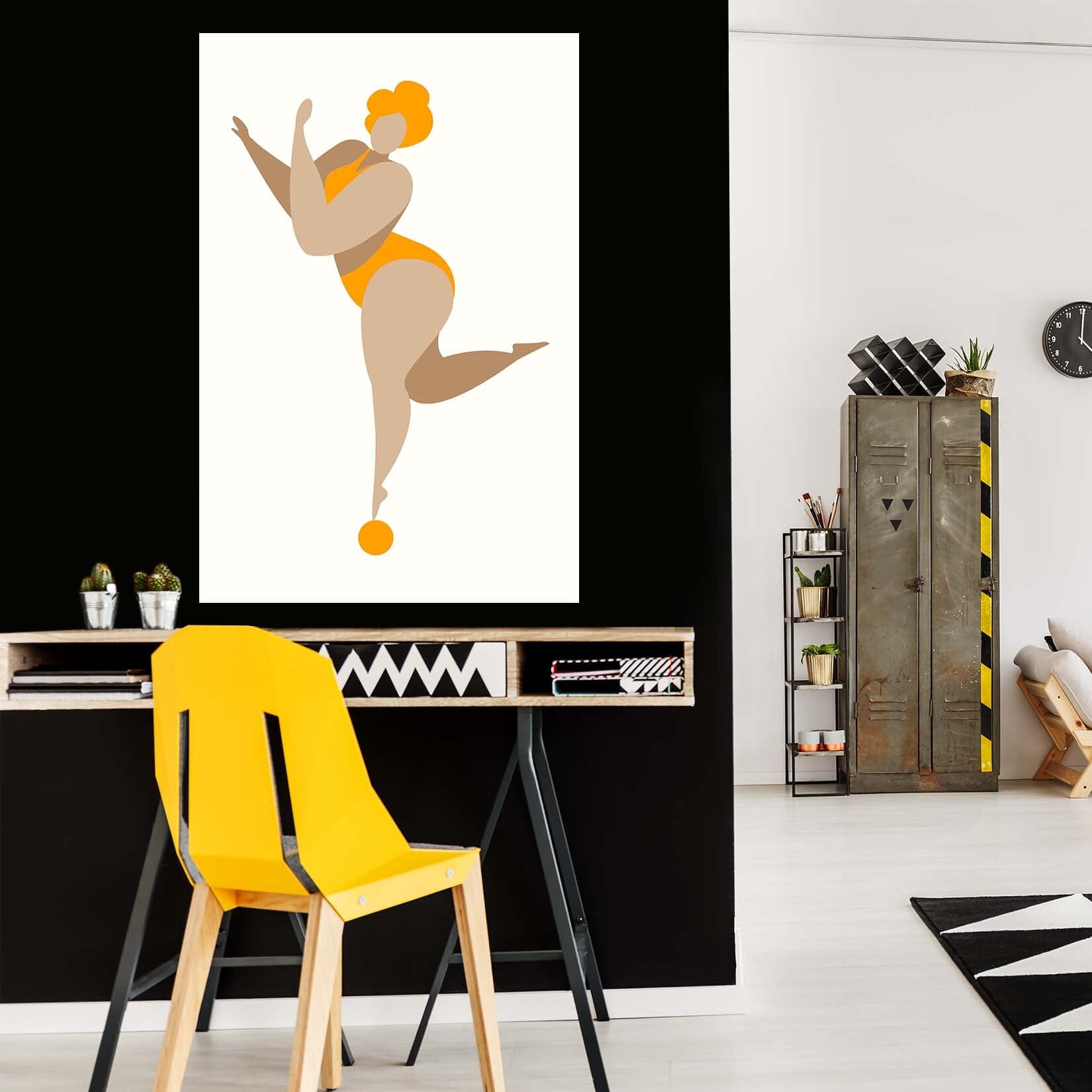3D Yellow Sportswear 135 Boris Draschoff Wall Sticker Wallpaper AJ Wallpaper 2 