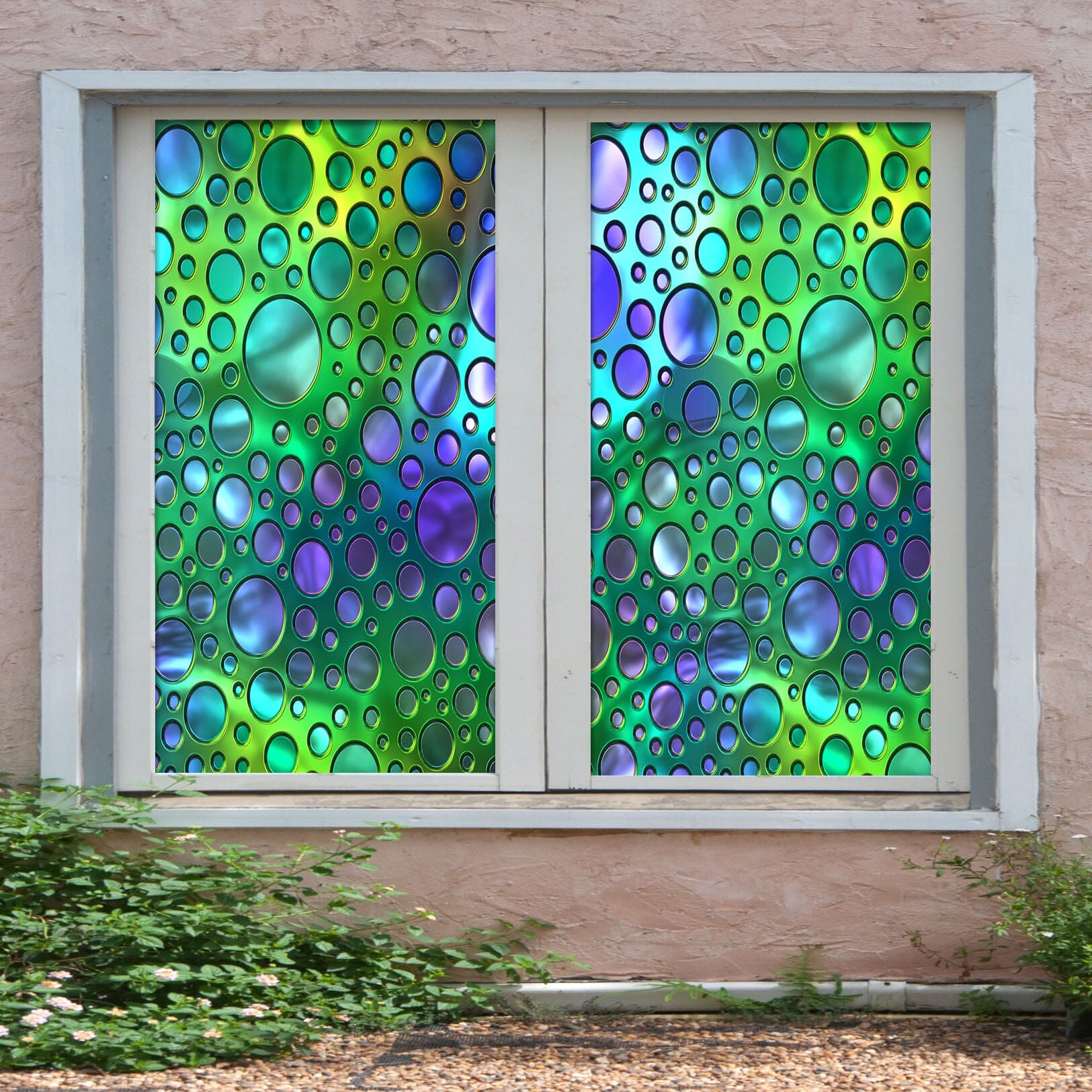 3D Colored Circle 430 Window Film Print Sticker Cling Stained Glass UV Block Wallpaper AJ Wallpaper 2 