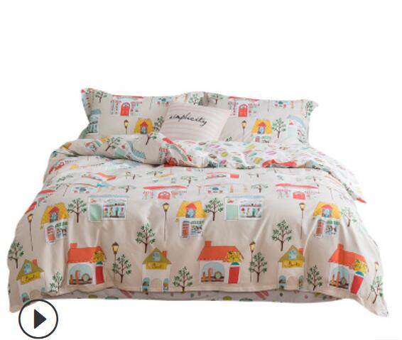 3D House Tree 14086 Bed Pillowcases Quilt