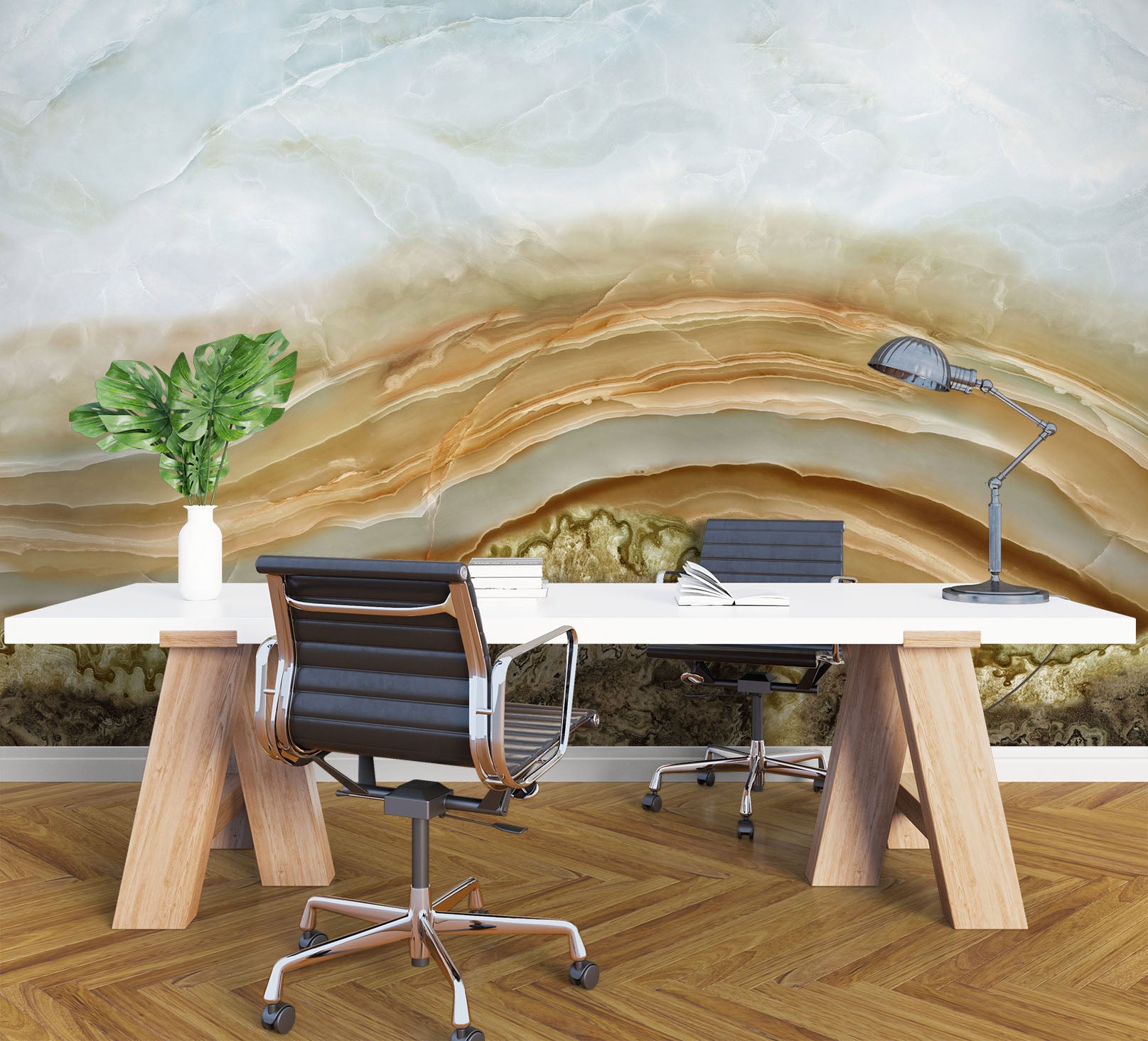 3D Yellow Marble 1025 Wall Murals