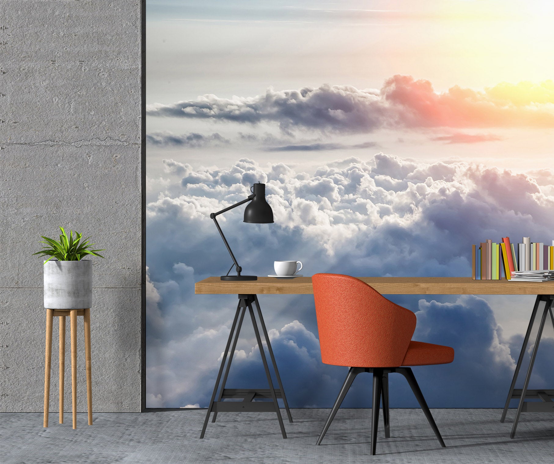 3D Sun White Clouds 1002 Wall Murals