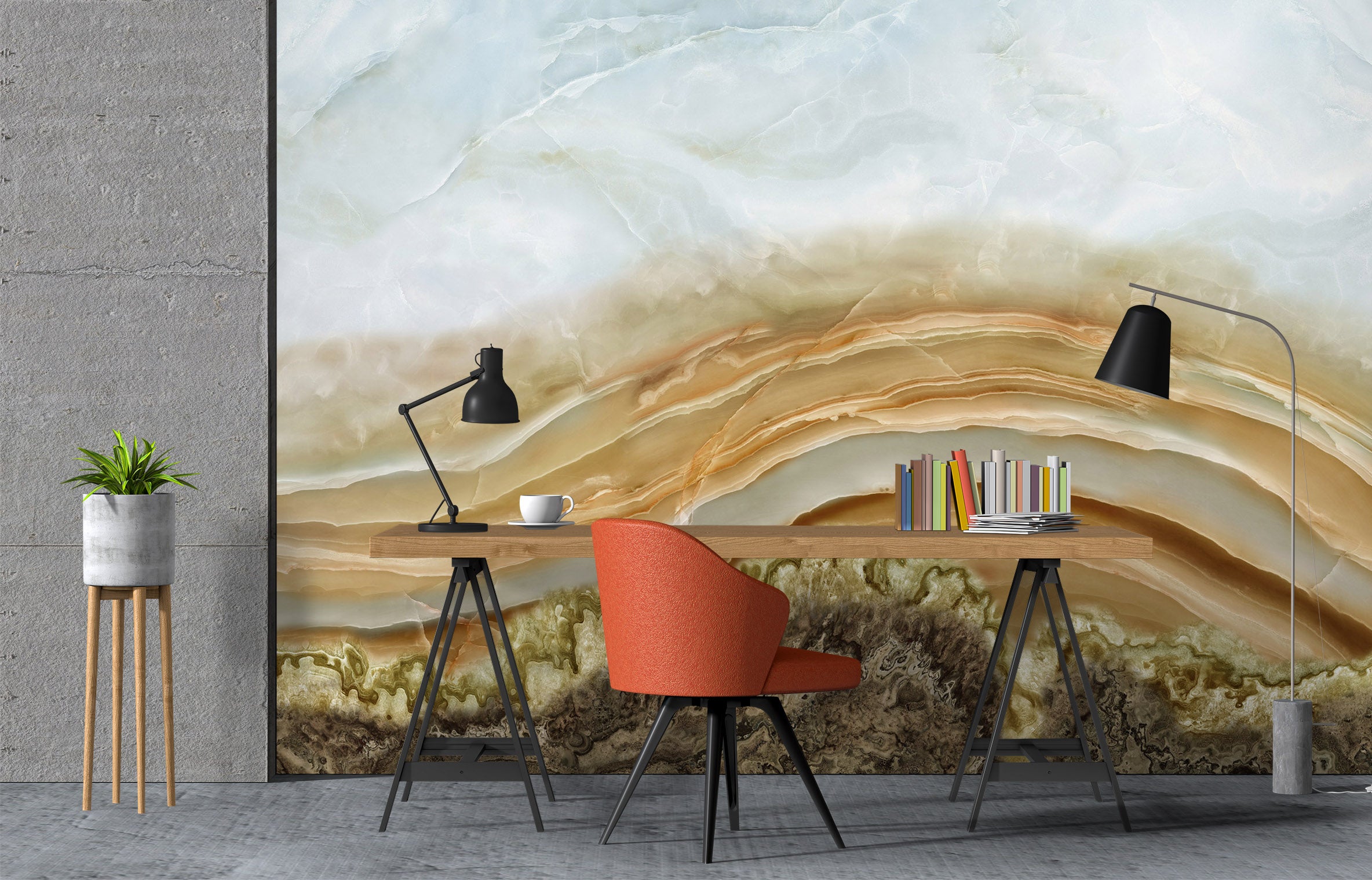 3D Yellow Marble 1025 Wall Murals