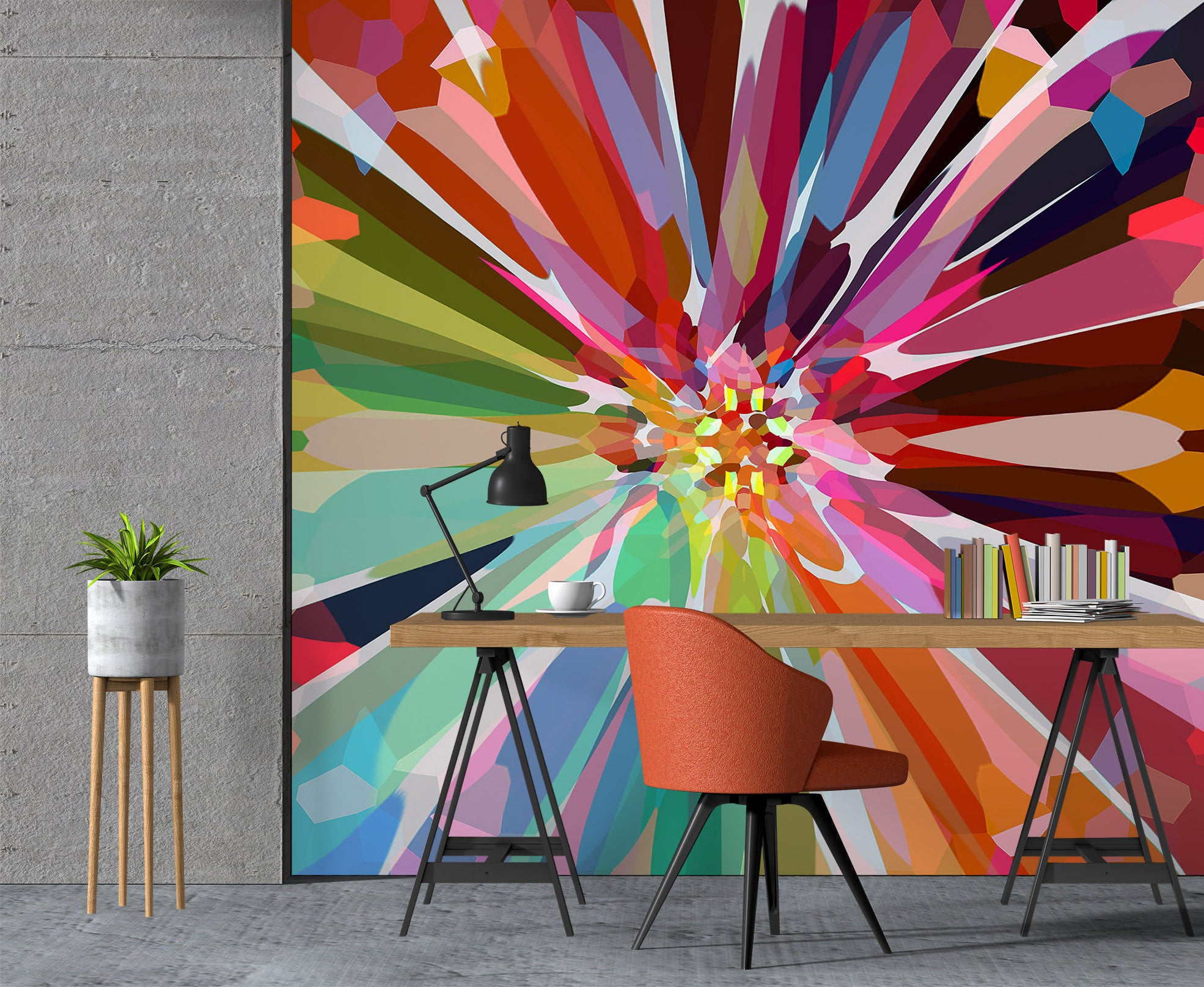 3D Color Flowers 19114 Shandra Smith Wall Mural Wall Murals