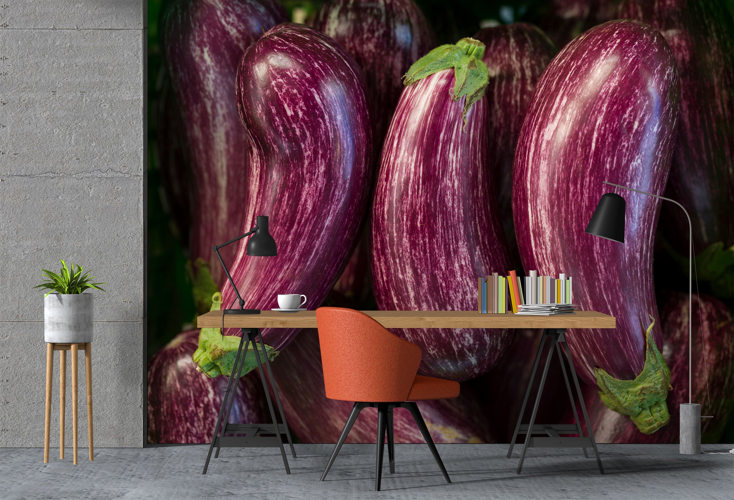 3D Vegetable Eggplant 6258 Assaf Frank Wall Mural Wall Murals