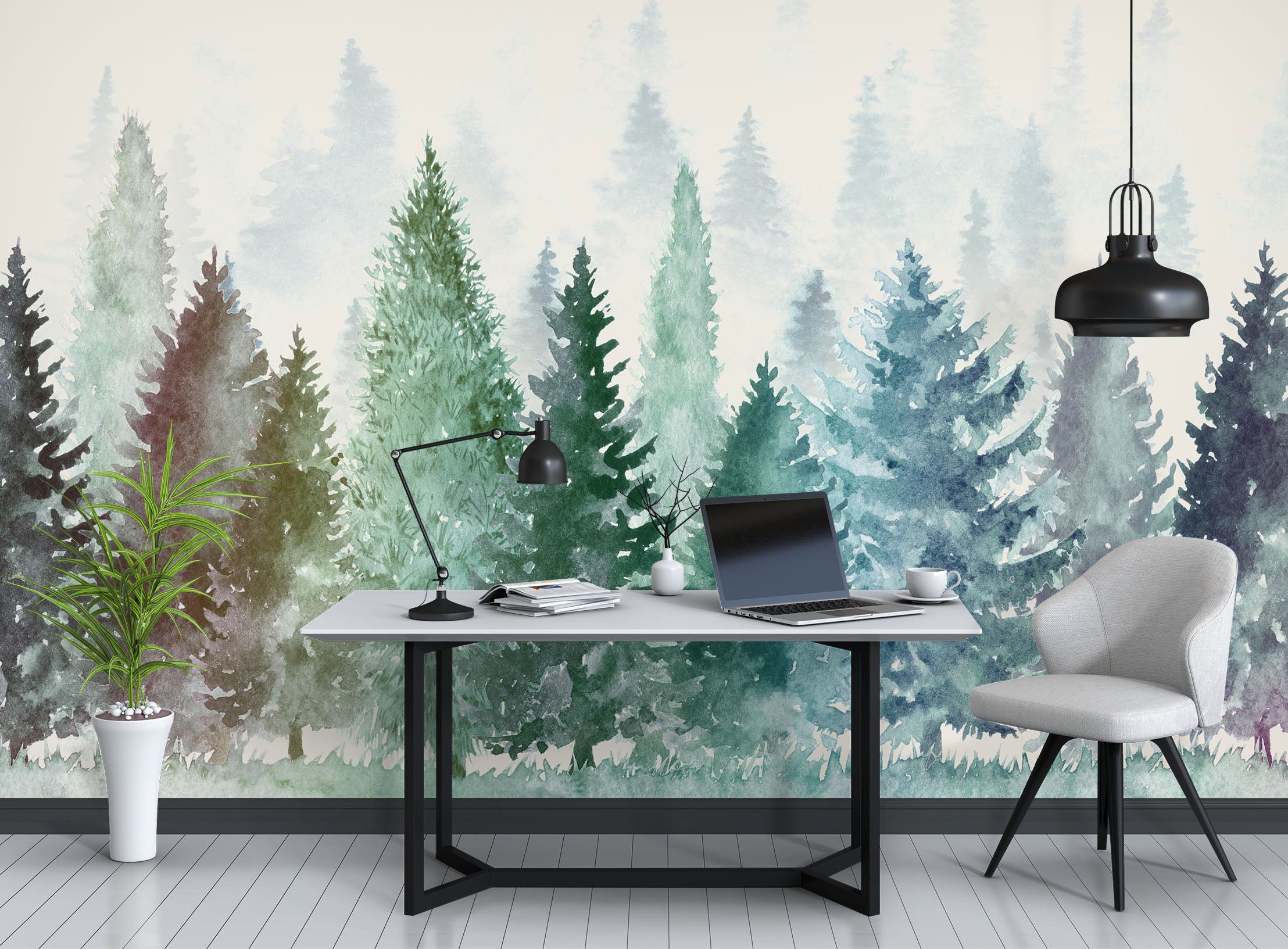 3D Cypress Forest 1055 Wall Murals