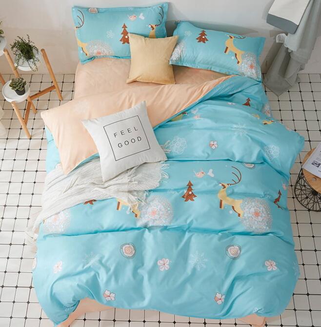 3D Light Blue Deer 8177 Bed Pillowcases Quilt
