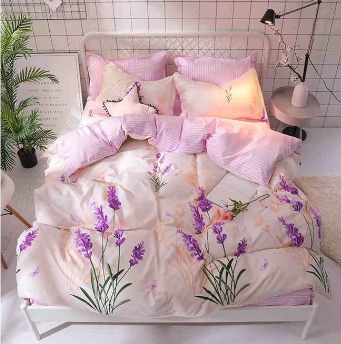 3D Lavender 8089 Bed Pillowcases Quilt