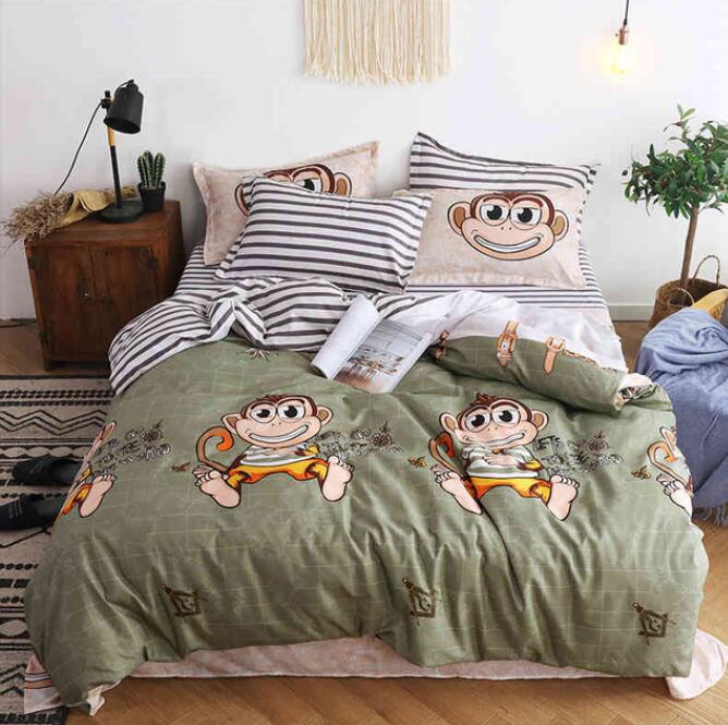 3D Cartoon Monkey 8116 Bed Pillowcases Quilt