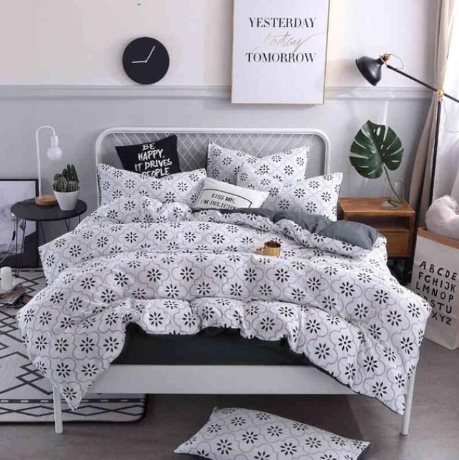 3D Black And White Small Pattern 7015 Bed Pillowcases Quilt