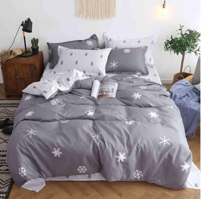 3D Gray Background Snowflake 8118 Bed Pillowcases Quilt