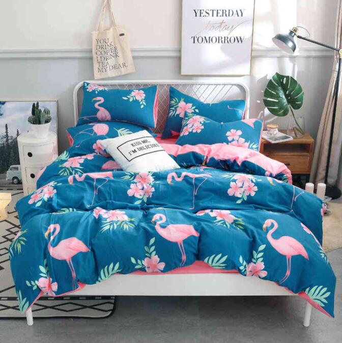 3D Flamingo 7020 Bed Pillowcases Quilt