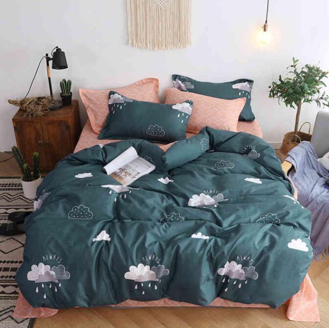 3D Dark Green Cloud 8123 Bed Pillowcases Quilt