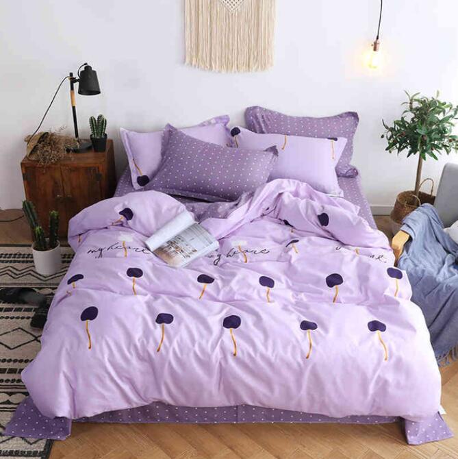 3D Pink Purple 8115 Bed Pillowcases Quilt