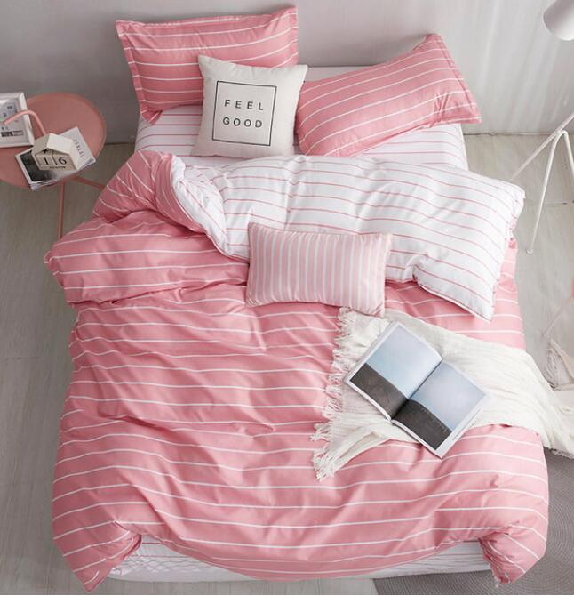 3D Pink Horizontal Stripes 8163 Bed Pillowcases Quilt