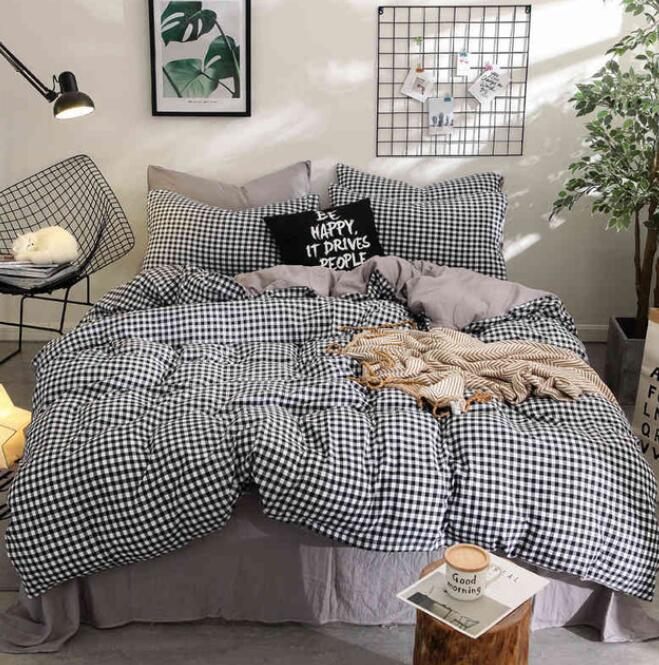 3D Black And White Grid 7006 Bed Pillowcases Quilt