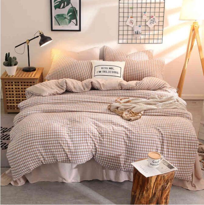 3D Flesh Pink Lattice 7007 Bed Pillowcases Quilt