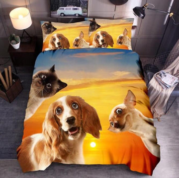 3D Dog Desert 8059 Bed Pillowcases Quilt