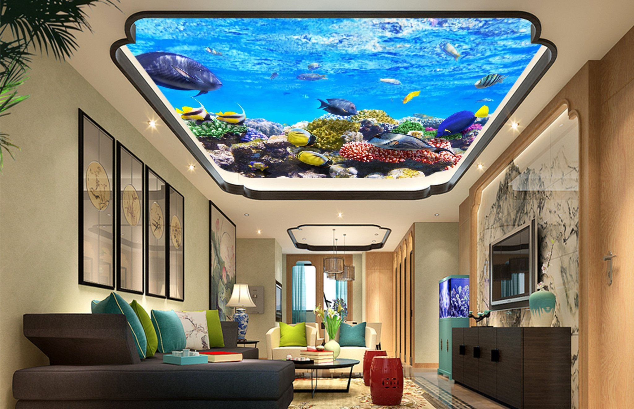 Ocean Corals Fishes Wallpaper AJ Wallpaper 