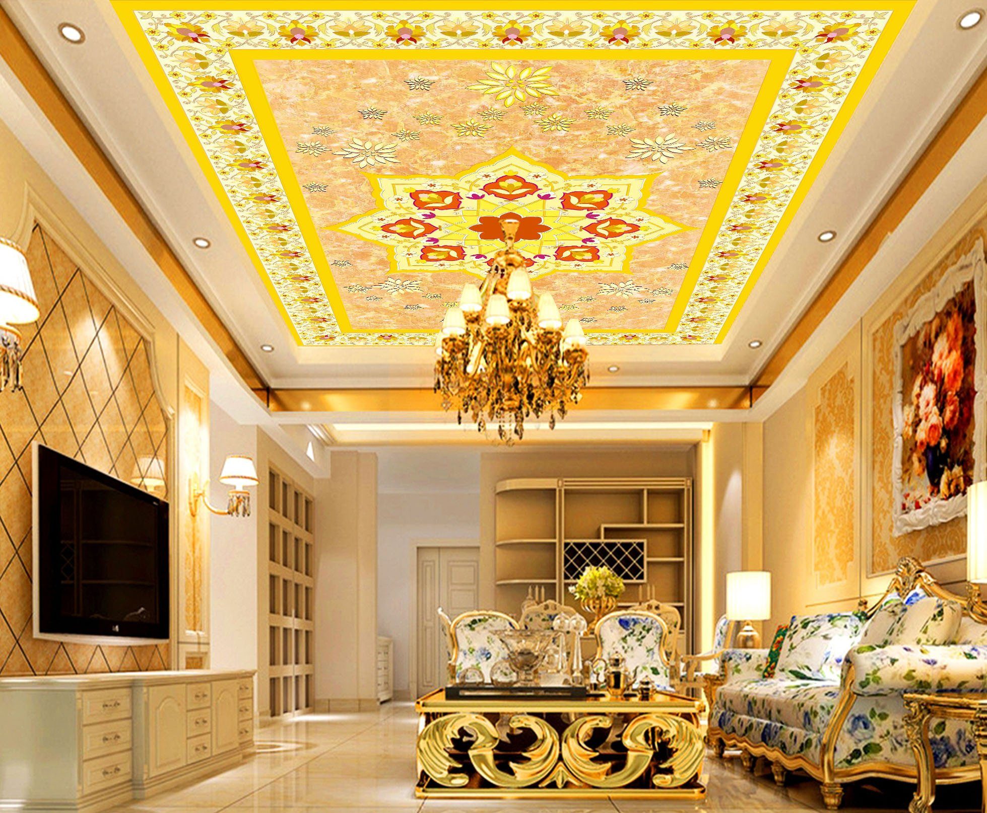 Bright Flowers Patterns Wallpaper AJ Wallpaper 