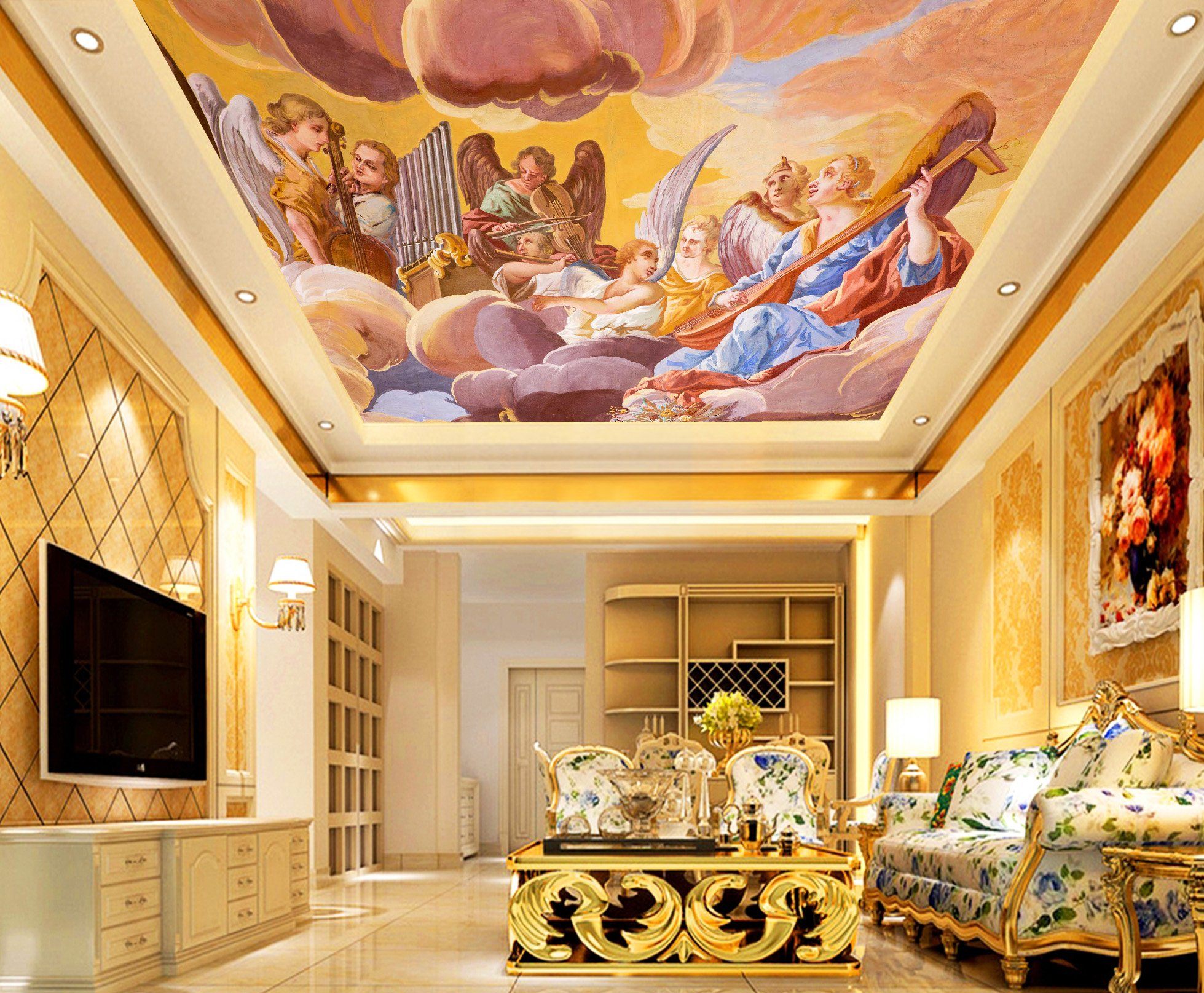 Graffiti Harp Violin 062 Wallpaper AJ Wallpaper 