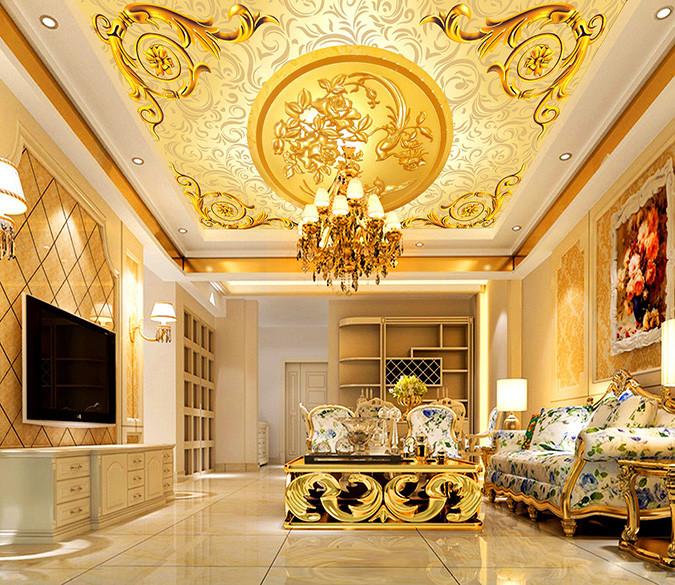 Flowers Birds Vine Wallpaper AJ Wallpaper 