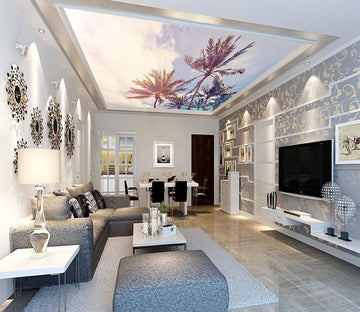 Sunny Sky Coconut Trees Wallpaper AJ Wallpaper 