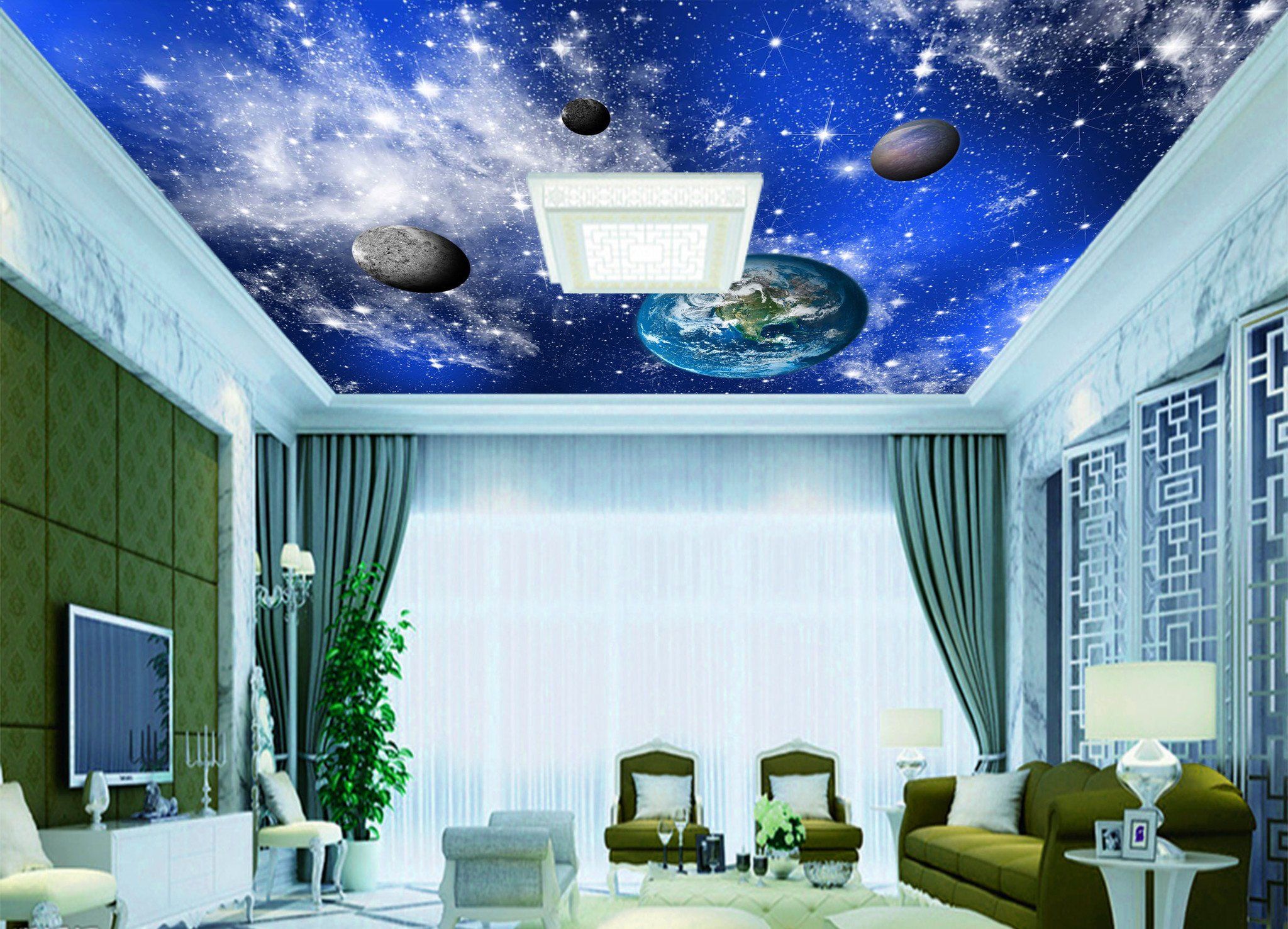 Shining Space Planets Wallpaper AJ Wallpaper 