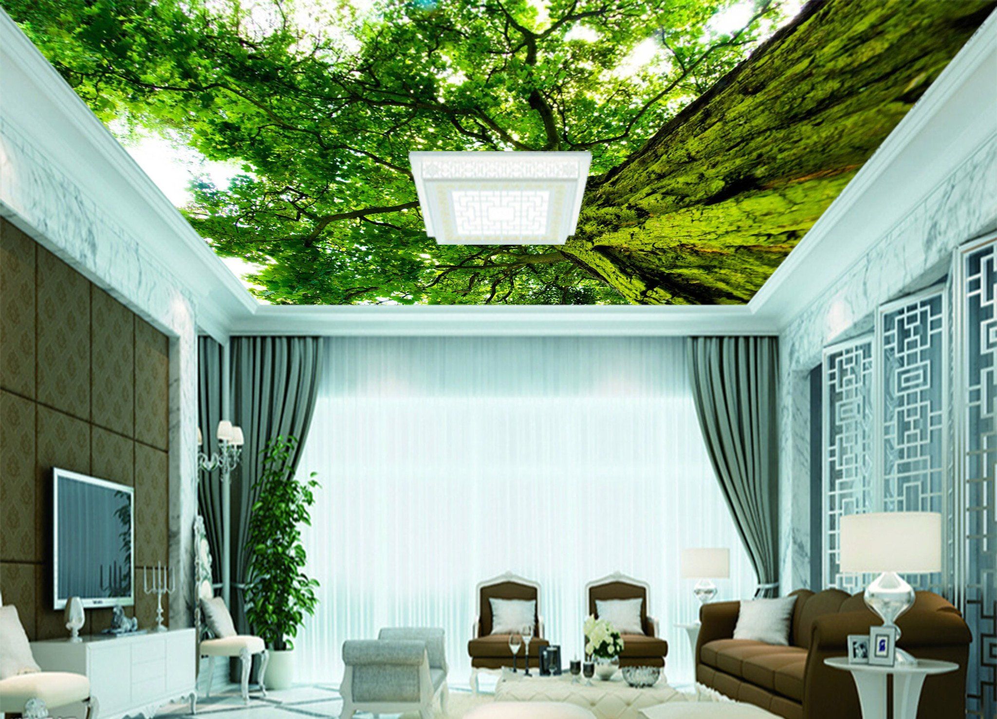 Tall Green Tree Wallpaper AJ Wallpaper 