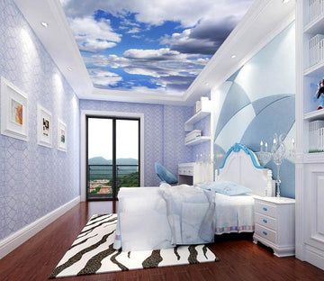 Sea Blue Sky White Clouds Wallpaper AJ Wallpaper 