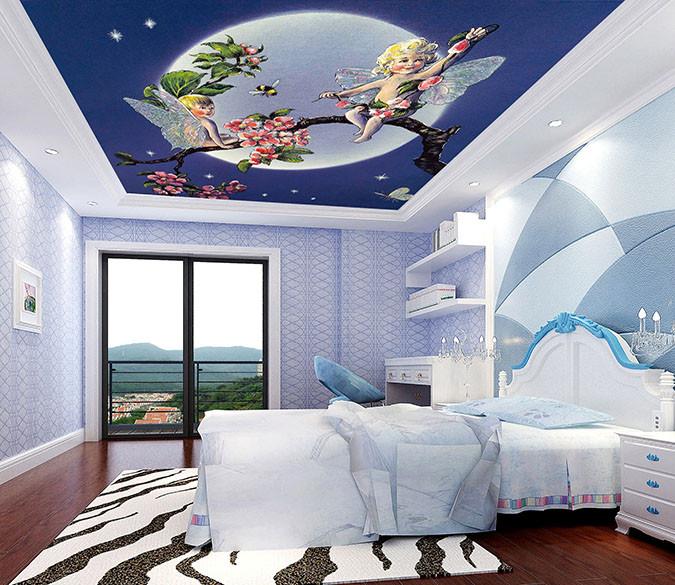 Flowers Branch Lovely Angels Wallpaper AJ Wallpaper 