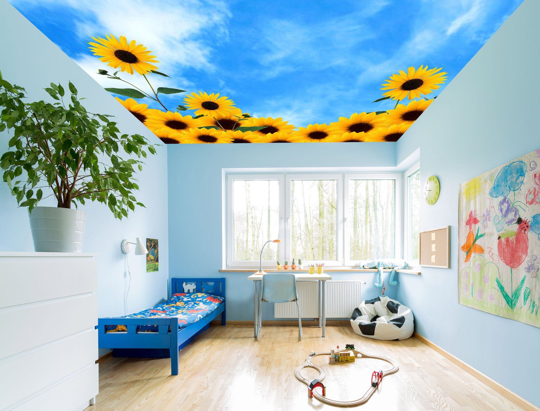 Flowers And Blue Sky Wallpaper AJ Wallpaper 