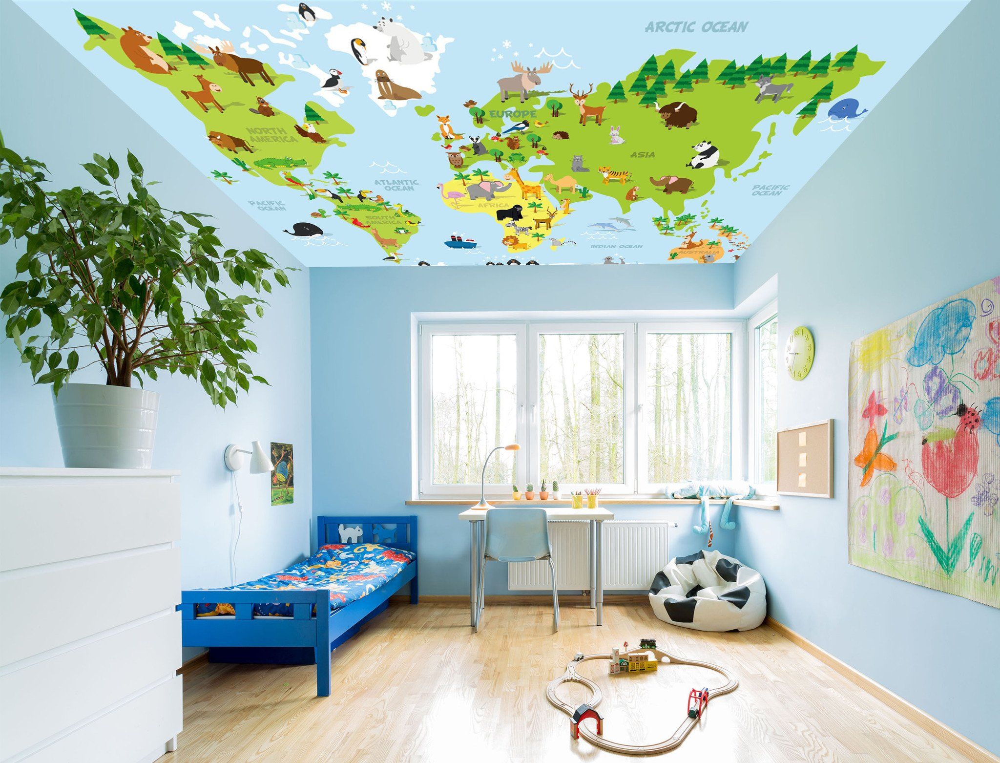 Lovely Animals World Map Wallpaper AJ Wallpaper 