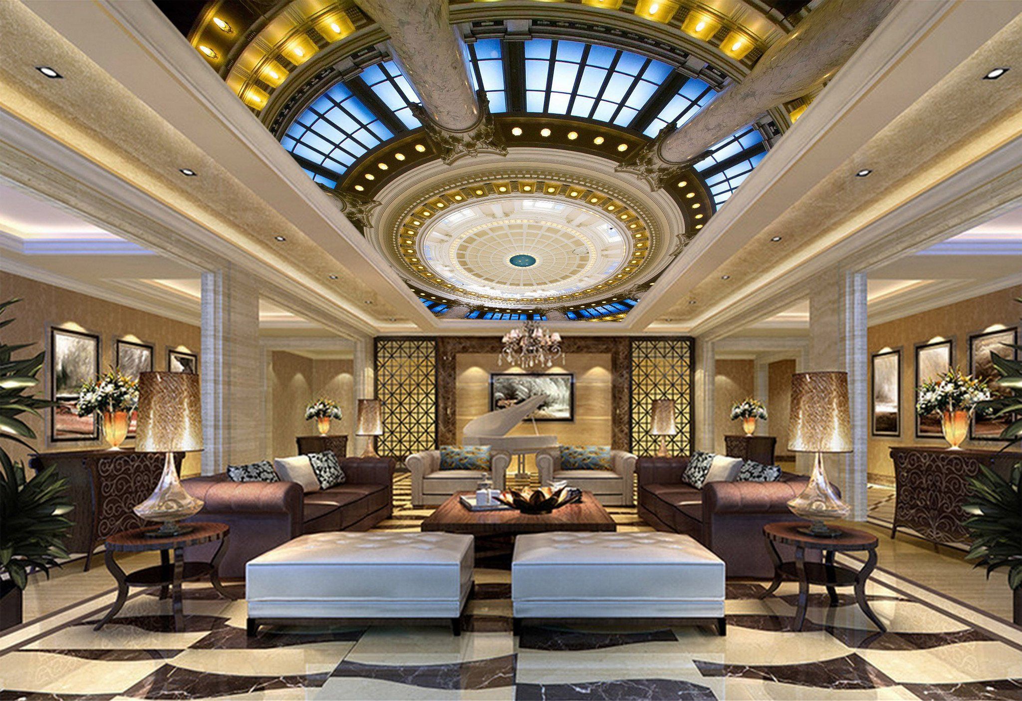 Grand Dome Pillars Wallpaper AJ Wallpaper 