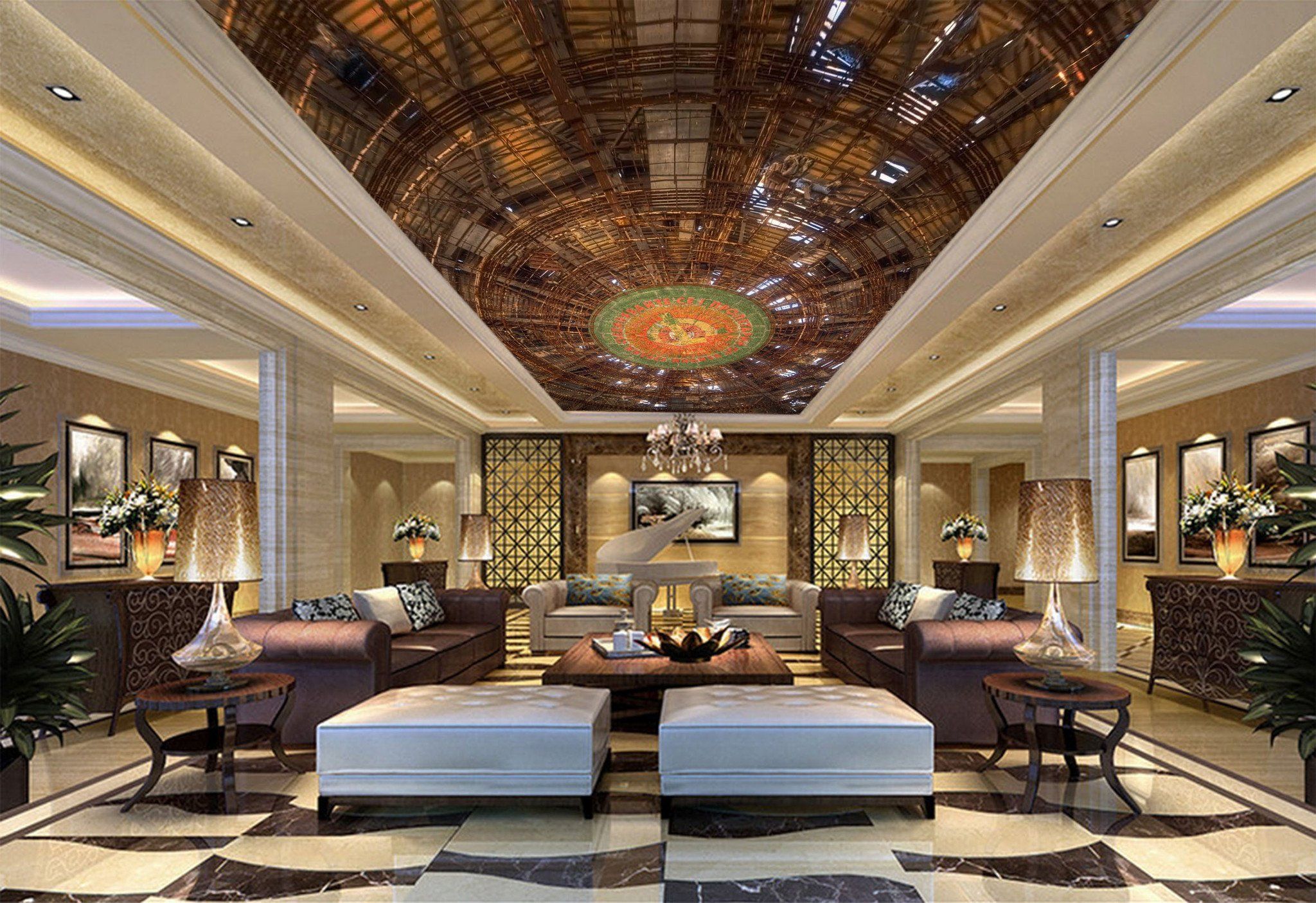 Grand Wooden Dome Wallpaper AJ Wallpaper 