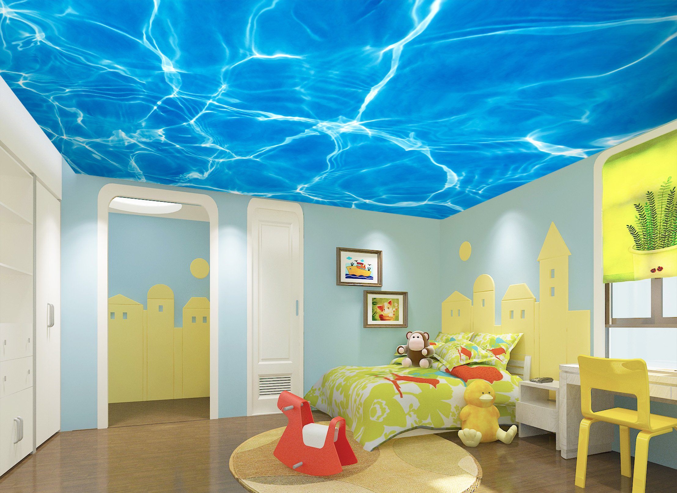 Sea Shining Blue Water Wallpaper AJ Wallpaper 