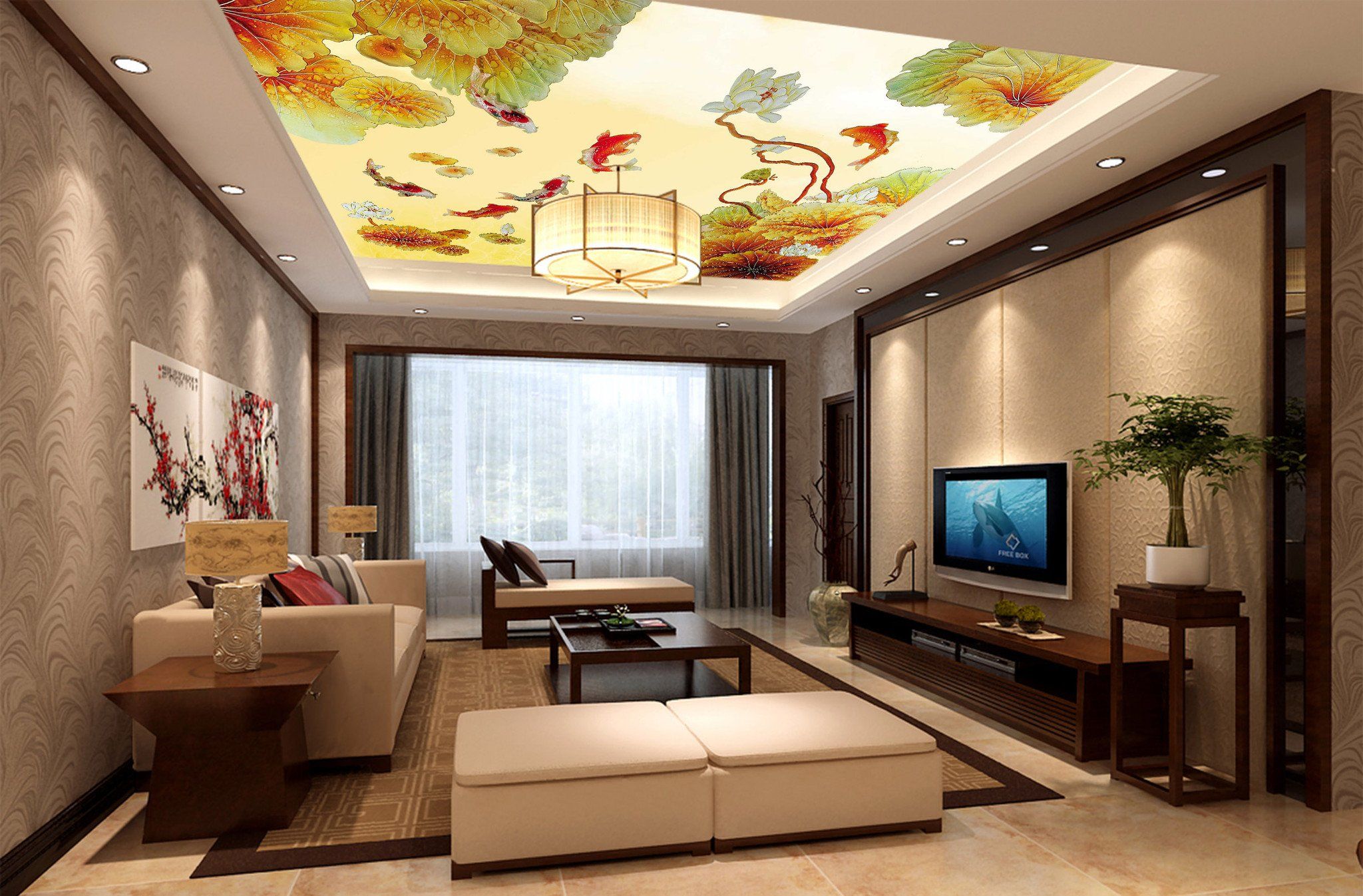 Fishes Lotus Wallpaper AJ Wallpaper 