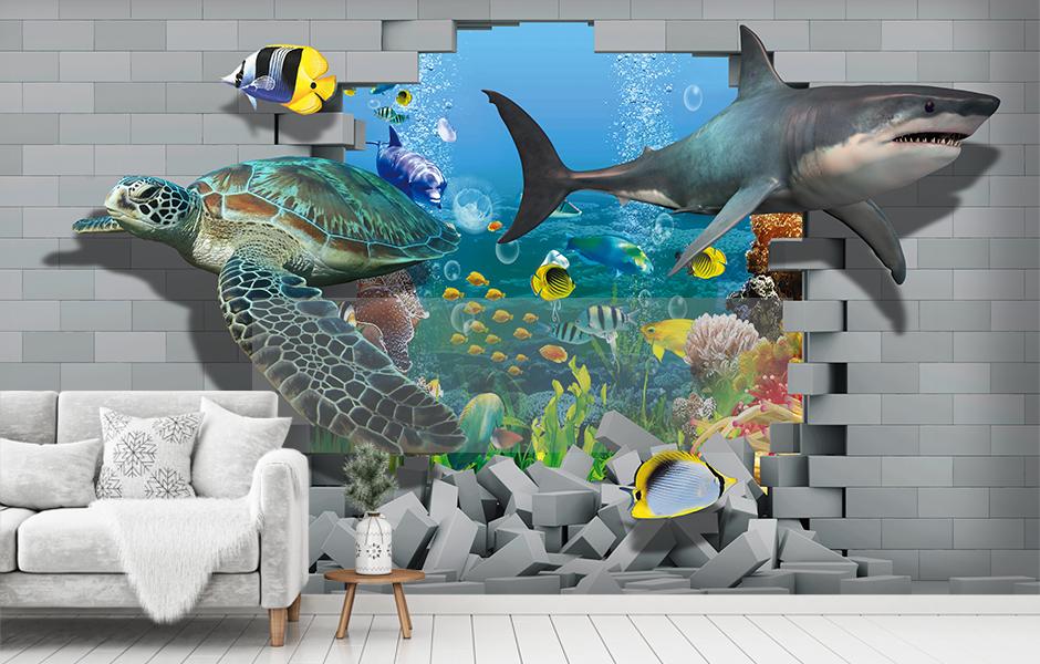 3D Lifelike Shark Wallpaper AJ Wallpapers 