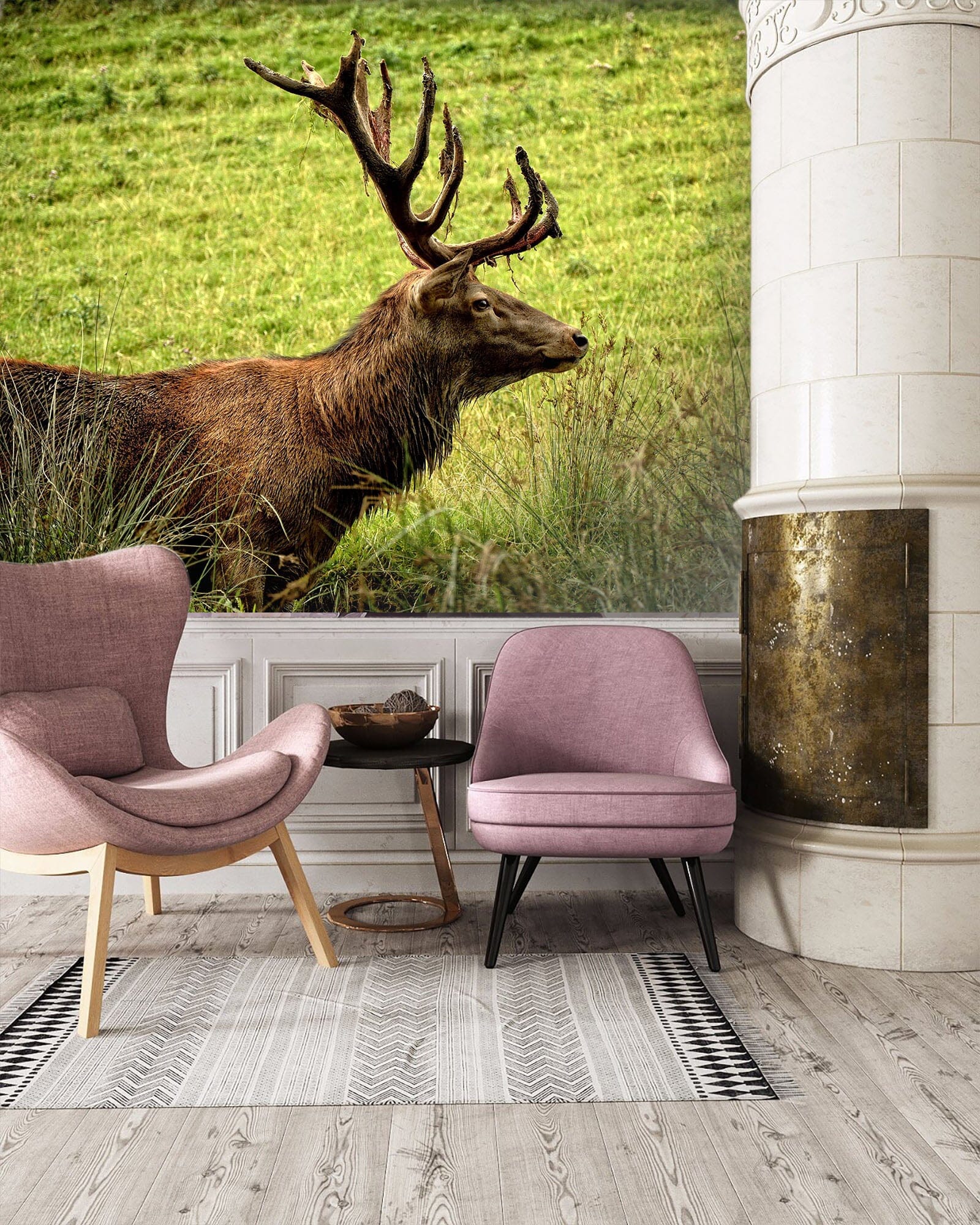 3D Pasture Deer 250 Wall Murals Wallpaper AJ Wallpaper 2 