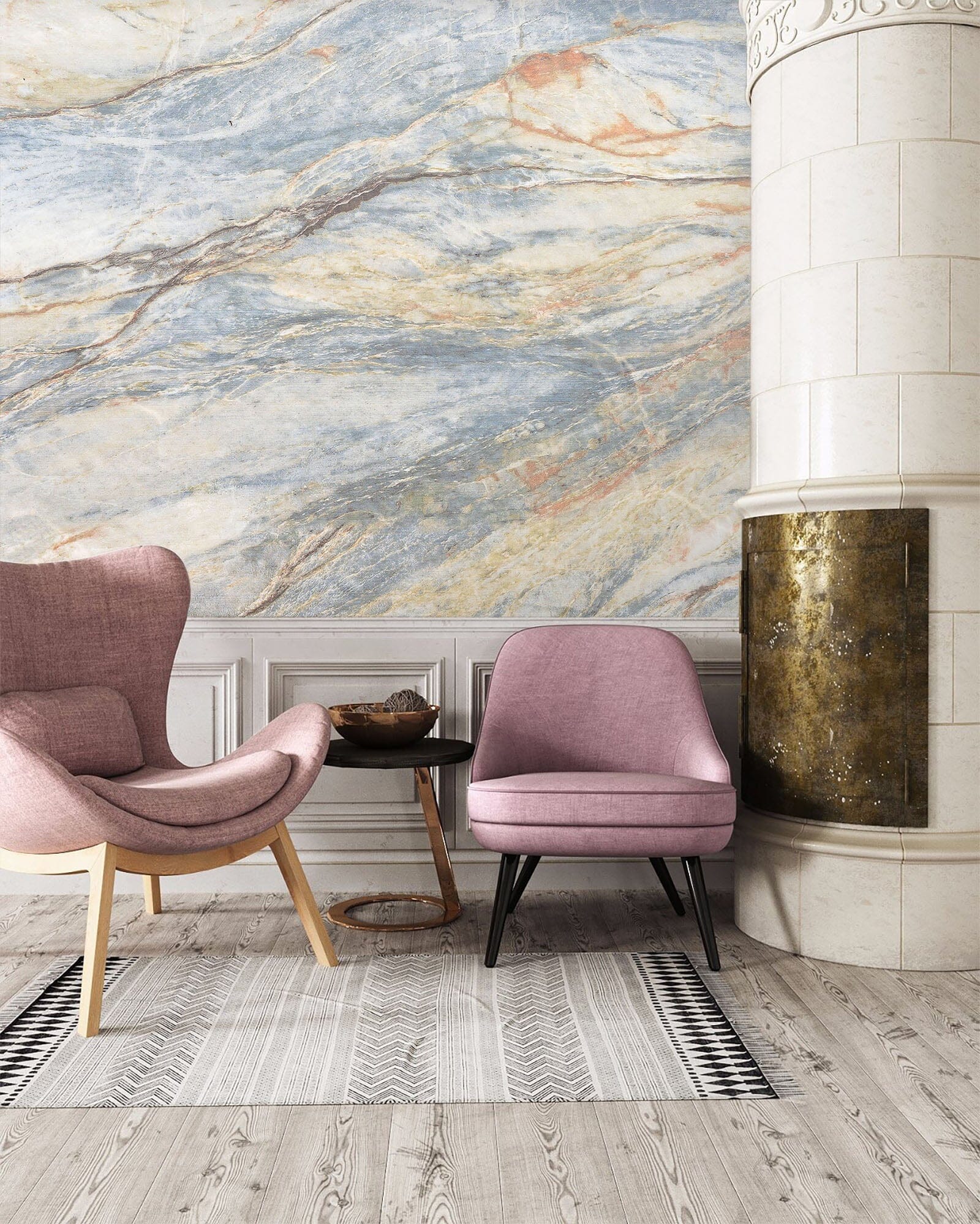 3D Yellow Marble 049 Wall Murals Wallpaper AJ Wallpaper 2 