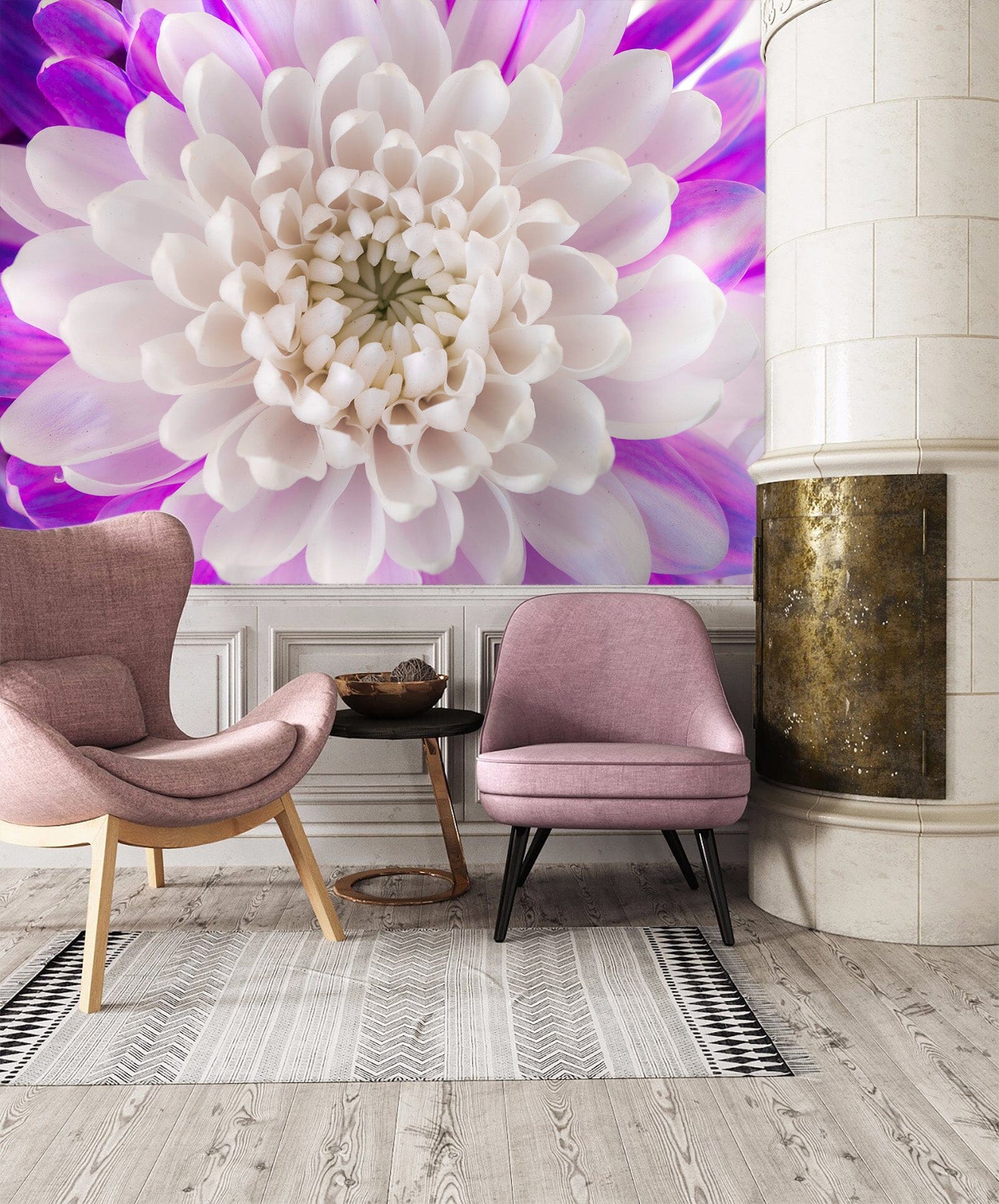 3D White Chrysanthemum 1421 Assaf Frank Wall Mural Wall Murals Wallpaper AJ Wallpaper 2 