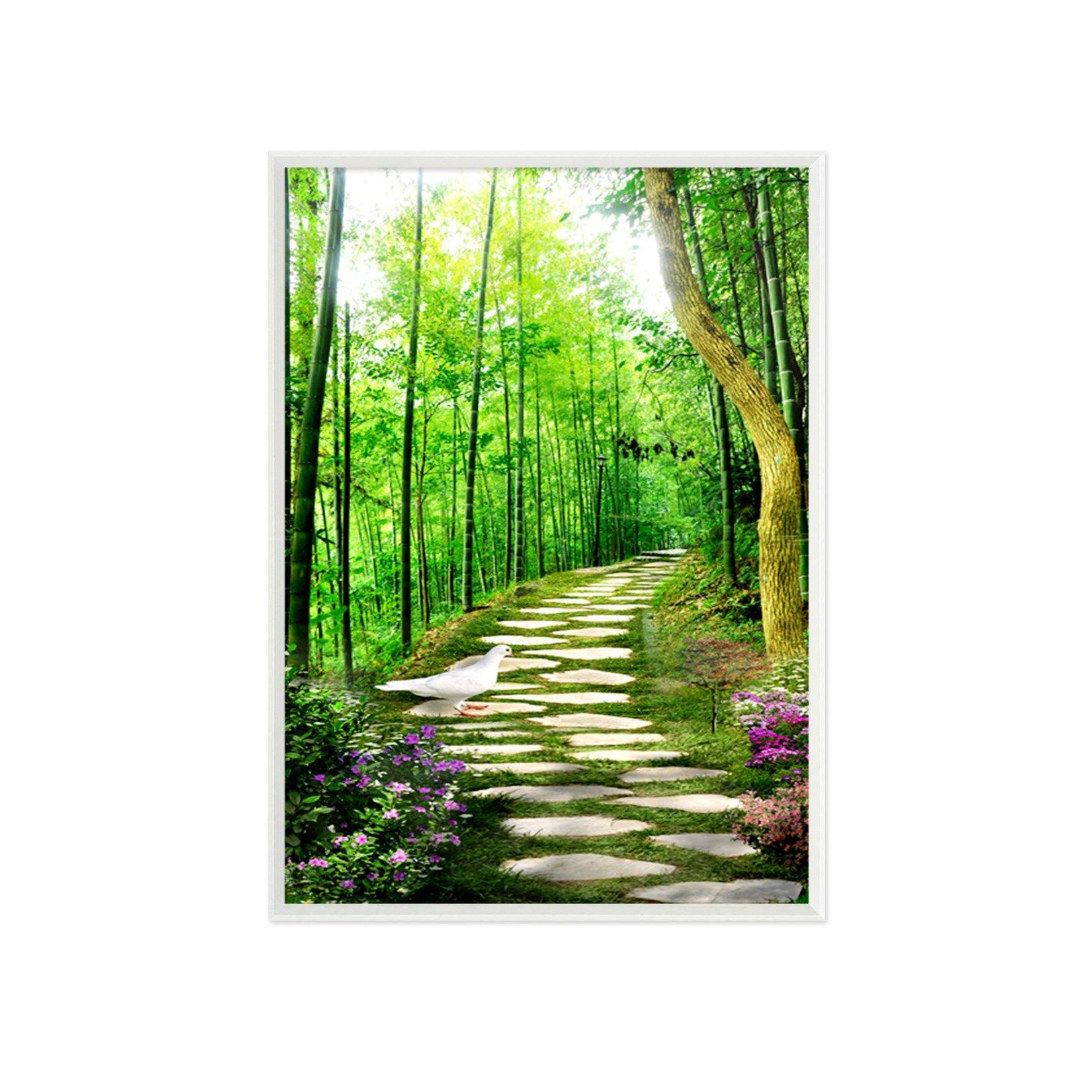 3D Stone Path 068 Fake Framed Print Painting Wallpaper AJ Creativity Home 