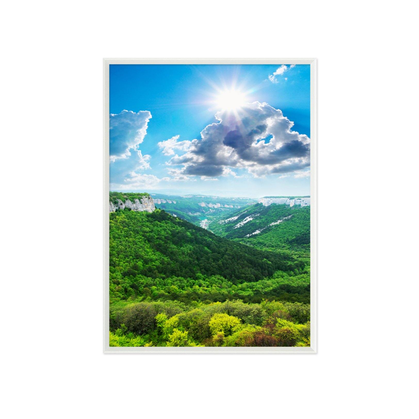 3D Forest Hill 034 Fake Framed Print Painting Wallpaper AJ Creativity Home 