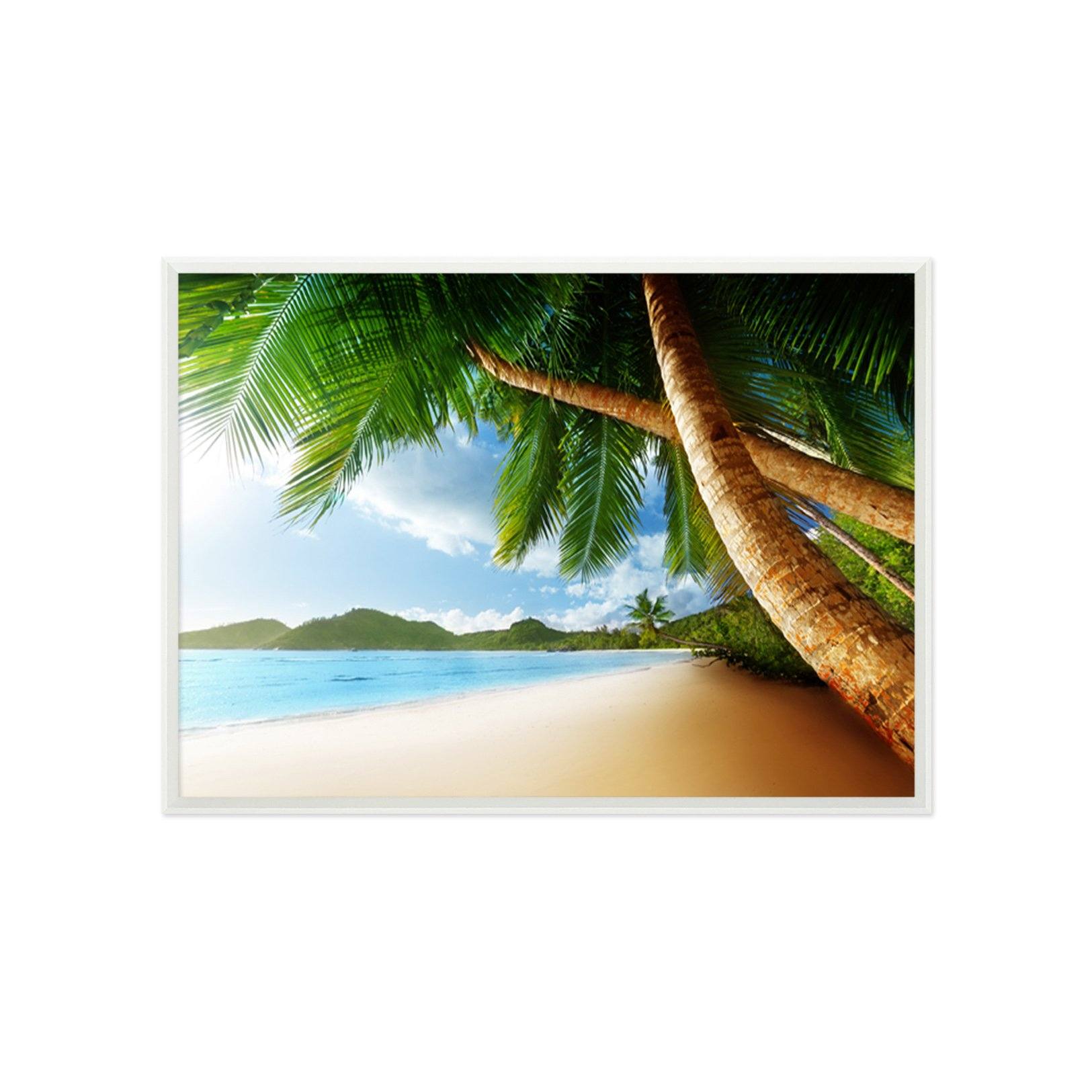 3D Coconut Beach 034 Fake Framed Print Painting Wallpaper AJ Creativity Home 