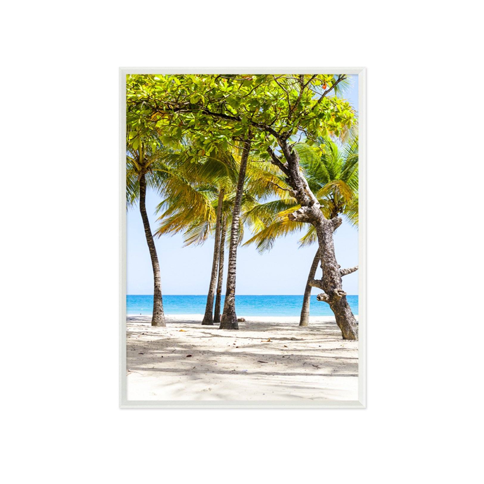 3D Seaside Tree 043 Fake Framed Print Painting Wallpaper AJ Creativity Home 