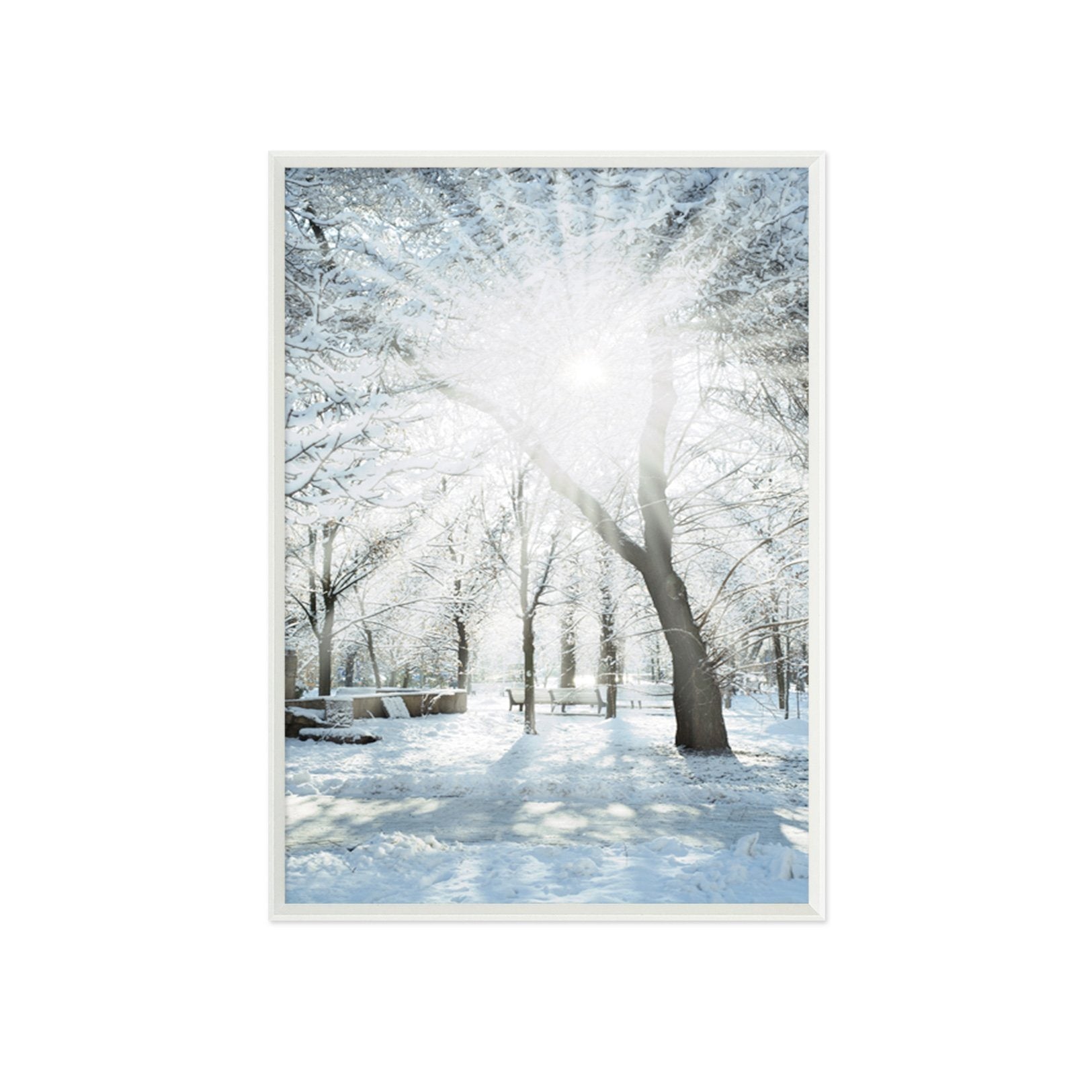 3D Snow Tree 026 Fake Framed Print Painting Wallpaper AJ Creativity Home 