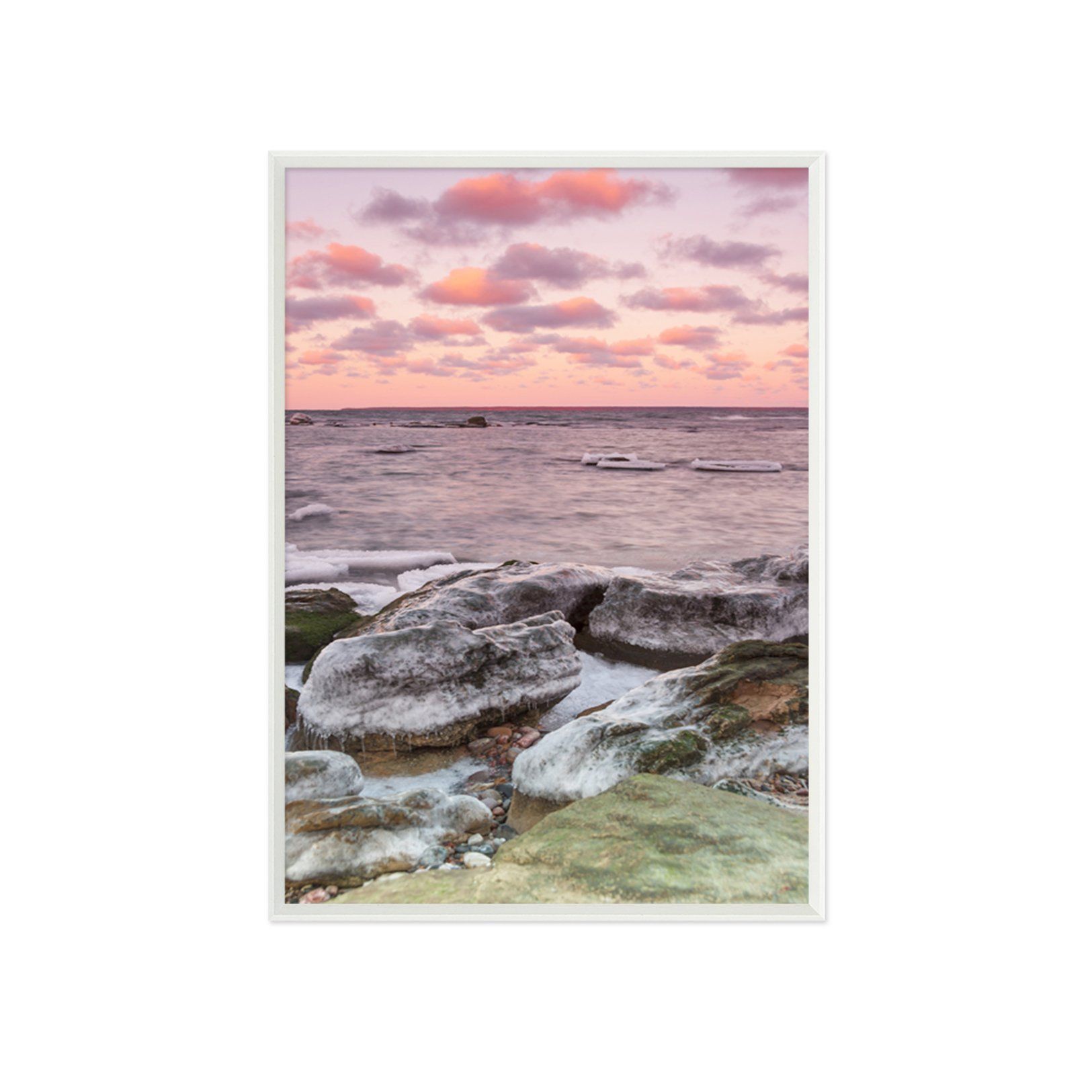 3D Red Cloud 016 Fake Framed Print Painting Wallpaper AJ Creativity Home 