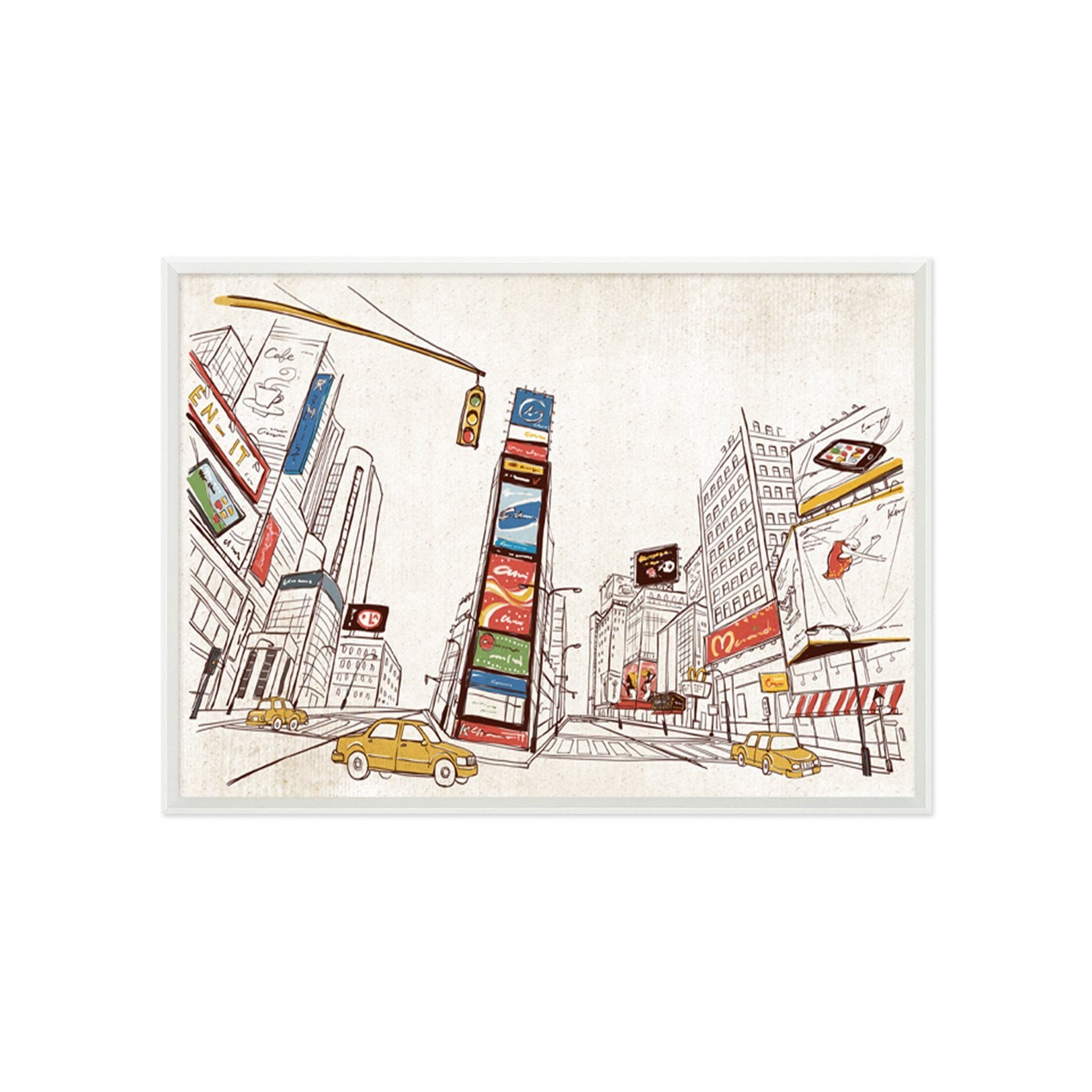 3D Traffic Light 004 Fake Framed Print Painting Wallpaper AJ Creativity Home 