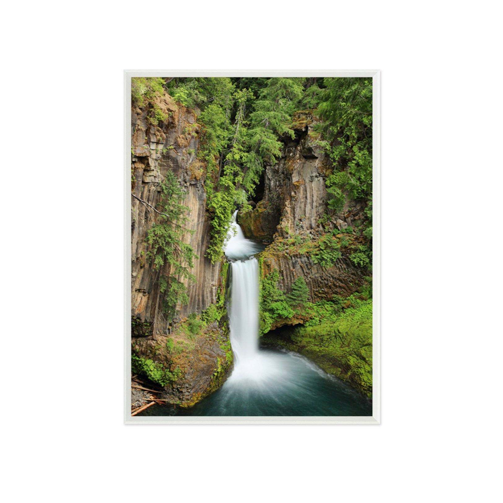 3D Precipitous Waterfall 052 Fake Framed Print Painting Wallpaper AJ Creativity Home 