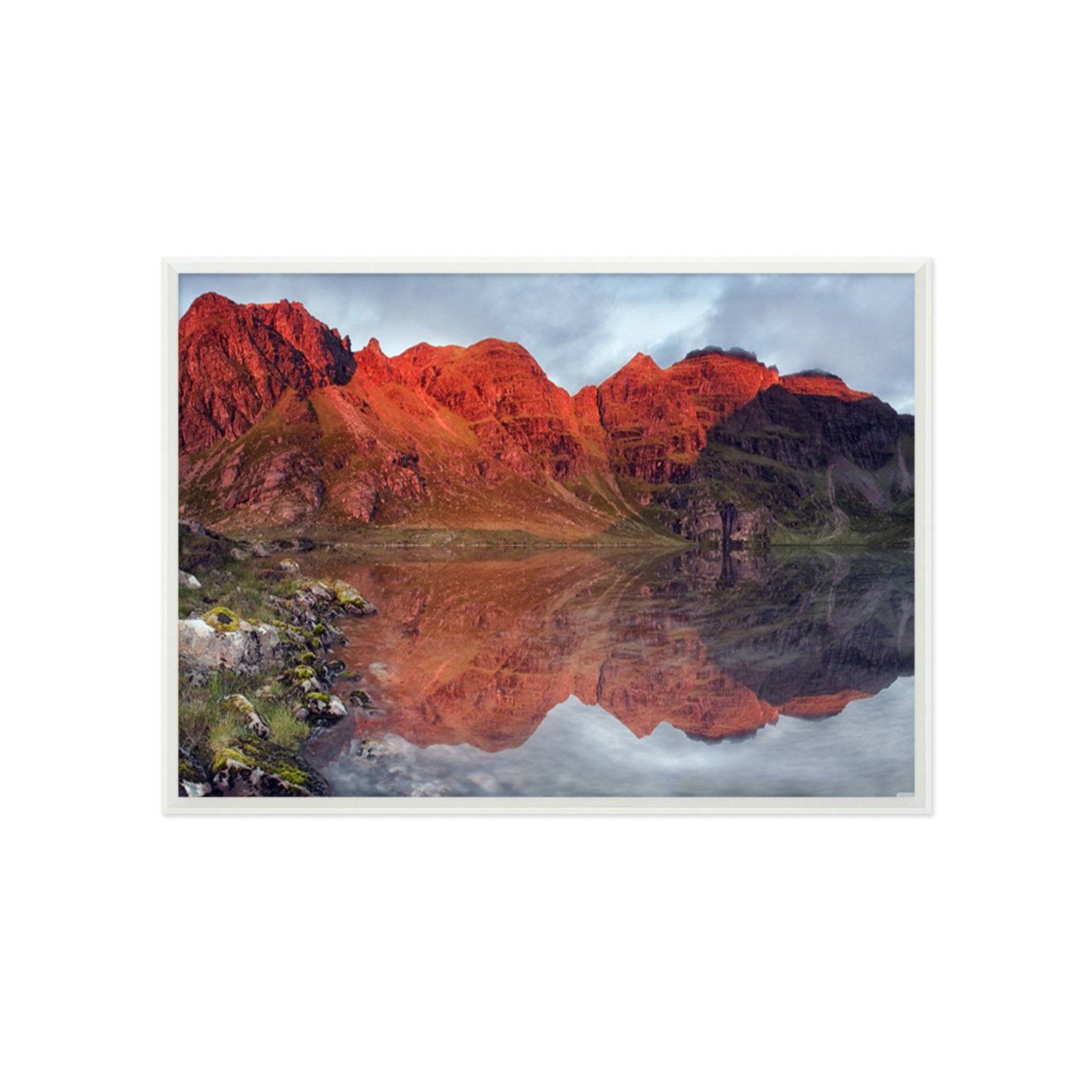 3D Red Mountain 028 Fake Framed Print Painting Wallpaper AJ Creativity Home 