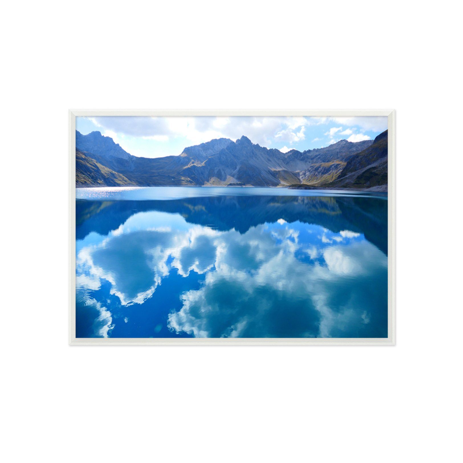 3D Lake Cloud 163 Fake Framed Print Painting Wallpaper AJ Creativity Home 